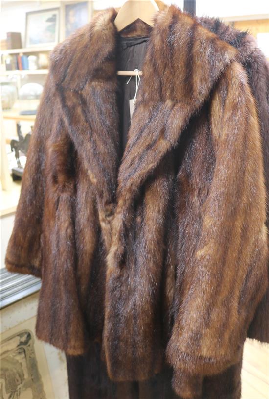 A brown mink jacket